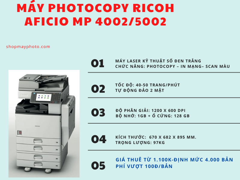 Bảng giá cho thuê máy photocopy giá rẻ tại Bình Thạnh