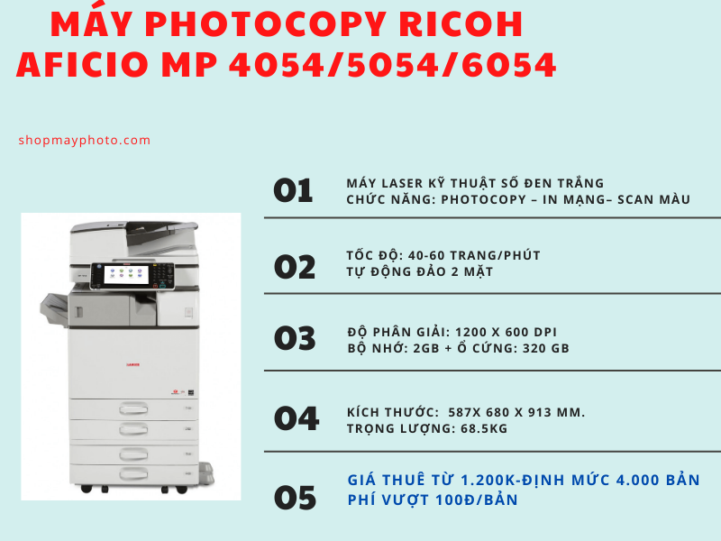 Bảng giá cho thuê máy photocopy giá rẻ tại Bình Thạnh