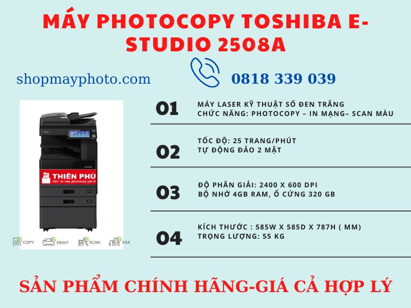 Máy photocopy Toshiba E-studio 2508A