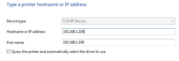 Điền thông tin IP