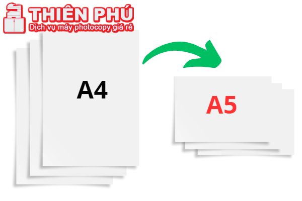 In giấy A5 trên khổ giấy A4 có được không?