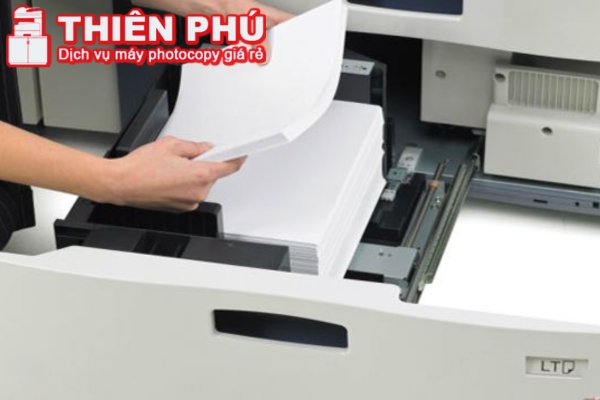 Điều chỉnh lại khay giấy của máy photocopy