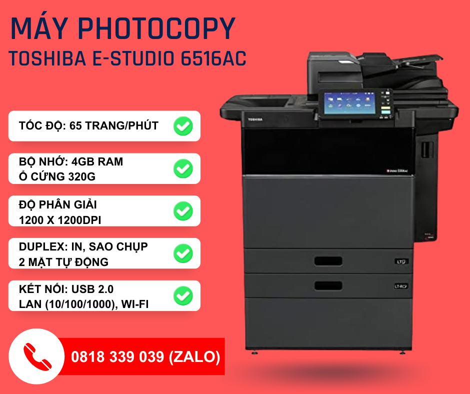 máy photocopy toshiba 6516AC
