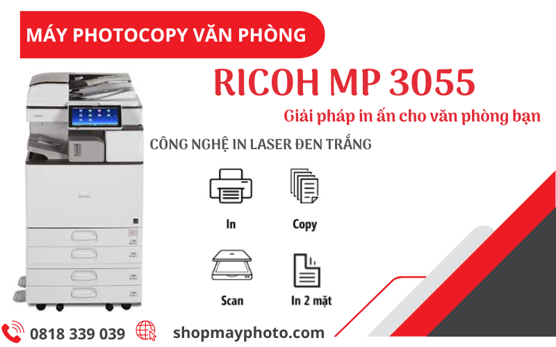 THUÊ MÁY PHOTOCOPY RICOH MP 3055