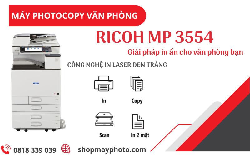 THUÊ MÁY PHOTOCOPY RICOH MP 3554